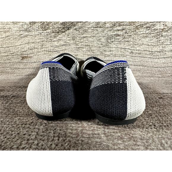 Rothy's The Flat Women's Cream Black Round Toe Knitted Flats Slip On Size 7.5 - Picture 4 of 10